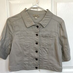 Cropped cotton jacket